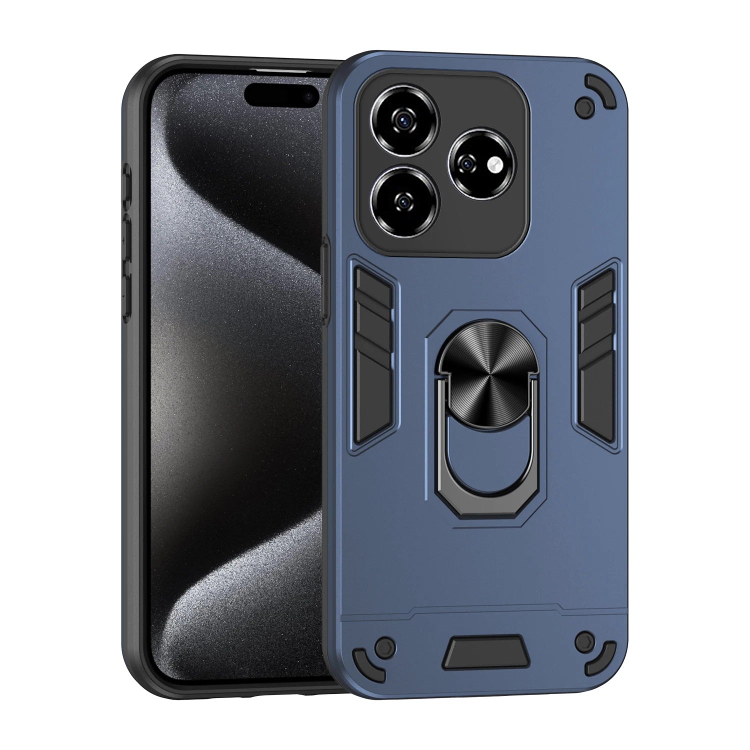 Military Grade Case for ZTE Axon 60 Lite Protective Cover Shockproof Ring Stand Holder Fundas Coque - Caseverse