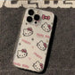 Sanrio Hello Kitty KT Head Bow Phone Case For iPhone 16 15 14 13 Pro Max 11 12 13 Pro X XR 7 8 Plus Cute Girl Y2K Creative Cover - Caseverse