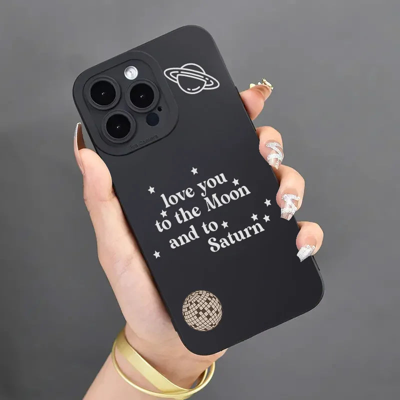 Famous Singer Taylor Lyrics Stars Moon Phone Case Cover for iPhone 15 14 13 12 11 Pro Max XR 7 Plus Case Best Gift for Fans Girl - Caseverse