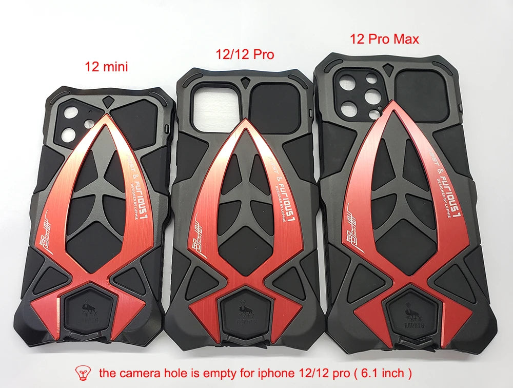 Luphie Rugged Phone Case Military Grade Armor Shell For iPhone 15 14 13 Pro Max Shockproof Metal Fundas - Caseverse