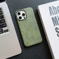 Luxury Business Vintage Leather Magnetic Phone Case for IPhone 16 Plus 15 14 13 12 Pro Max Metal Camera Frame Shockproof Cover