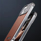 Luxury Leather Metal Integrated Phone Case For IPhone 16 Pro 15 14 13 ProMax Push-Pull Installation With Aromatherapy Back Cover