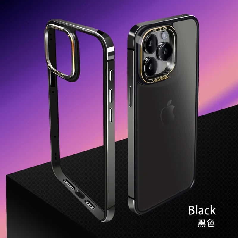 Metal Frame Protector for iPhone 15 14 Pro Max 15 Plus 15pro Anti-fall Edge Protection for iPhone15+ 14pro Max Phone Cover Case