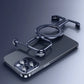 Metal Frame Magsafe Phone Case for iPhone 16 15 14 13 Pro Max Wireless Charging Aluminum Alloy Frameless Holder Shockproof Cover