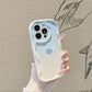 Gradient Love Heart Wavy Phone Case For IPhone 16 15 Pro Max 14 11 13 12 Mini XR 8 7 Plus X XS SE 2022 Clear Soft Silicone Cover - Caseverse