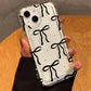 Cute Pink Heart Bow Case for IPhone 16 15 14 13 12 11 Pro Max 13 12Mini XS XR 7 8Plus SE 2022 Shockproof Soft Clear Cases Coque - Caseverse