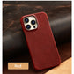 Retro Cowhide Phone Case for iPhone 16 15 13 14 Pro Max 16Pro 14Pro 15Pro Luxury Crazy Horse Genuine PULL-UP Leather Back Cover