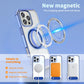 Luxury Metal Stand Clear Magnetic Phone Case For iPhone 16 13 14 15 Pro Max Folding Invisible Bracket Shockproof Protector Cover