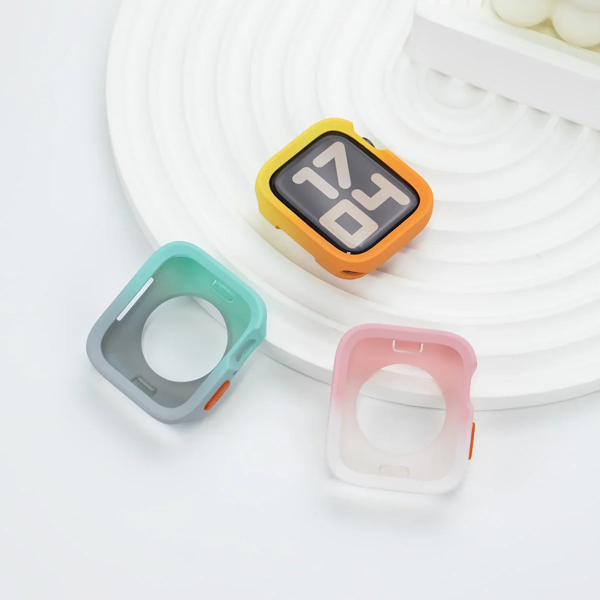 Candy Soft Silicone Case for Apple Watch Cover 44mm 45mm 49mm 40mm 41mm Protection For Iwatch Ultra 2 Series 9 8 7 6 Se 5 Armor