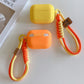 Simple Soft Silicone with Smile Hand Strap Earphone Case For Apple Airpods 4 1 2 Pro 3 Funda Wireless Bluetooth Protective Cover