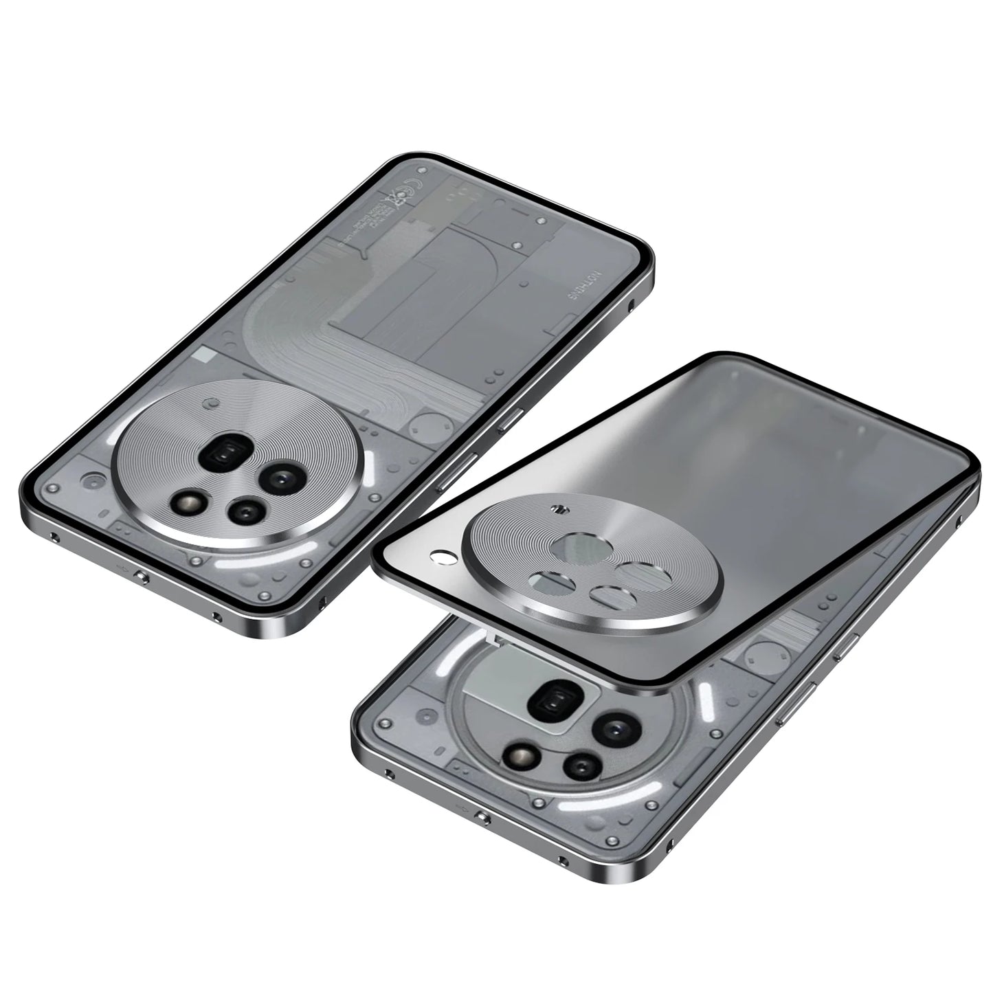 Metal Aluminium Alloy Frame Hard PC Backboard Shockproof Phone Cover for Nothing Phone 3A Pro Case