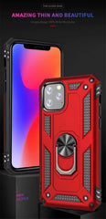 Armor Shockproof Case for iPhone 16 15 14 Plus 13 12 11 Pro Max Magentic Ring Finger Holder Military Grade Case for iPhone Cover