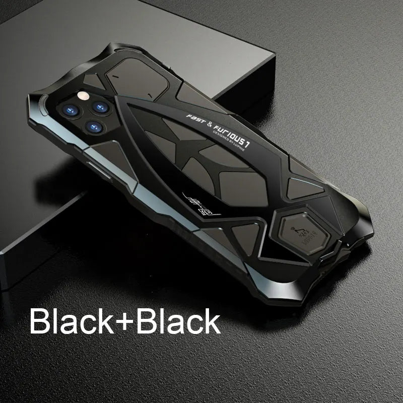 Luphie Rugged Phone Case Military Grade Armor Shell For iPhone 15 14 13 Pro Max Shockproof Metal Fundas - Caseverse