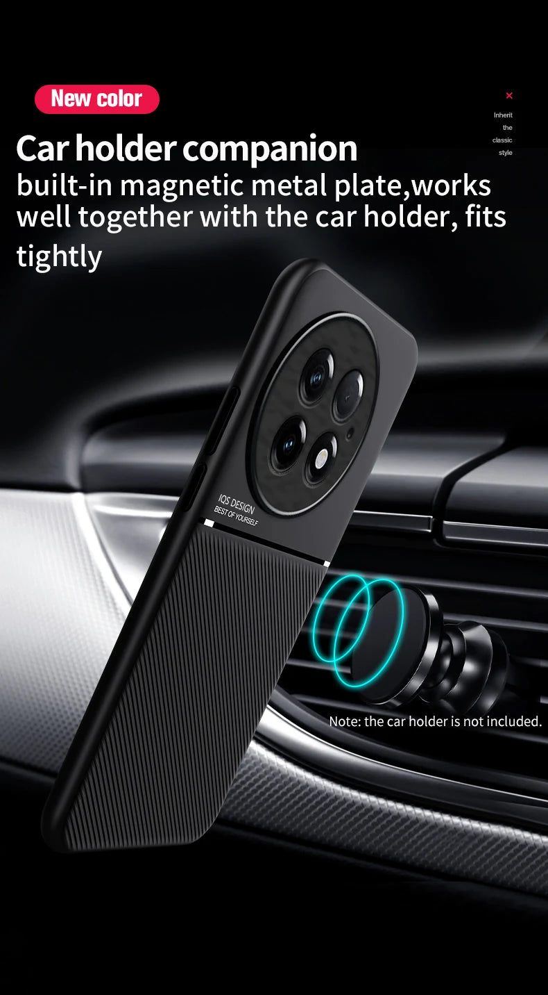 Rugged Protective Cover For OnePlus 13 One Plus 13R Case Built-in Car Magnetic Holder Phone Coque Fundas - Caseverse
