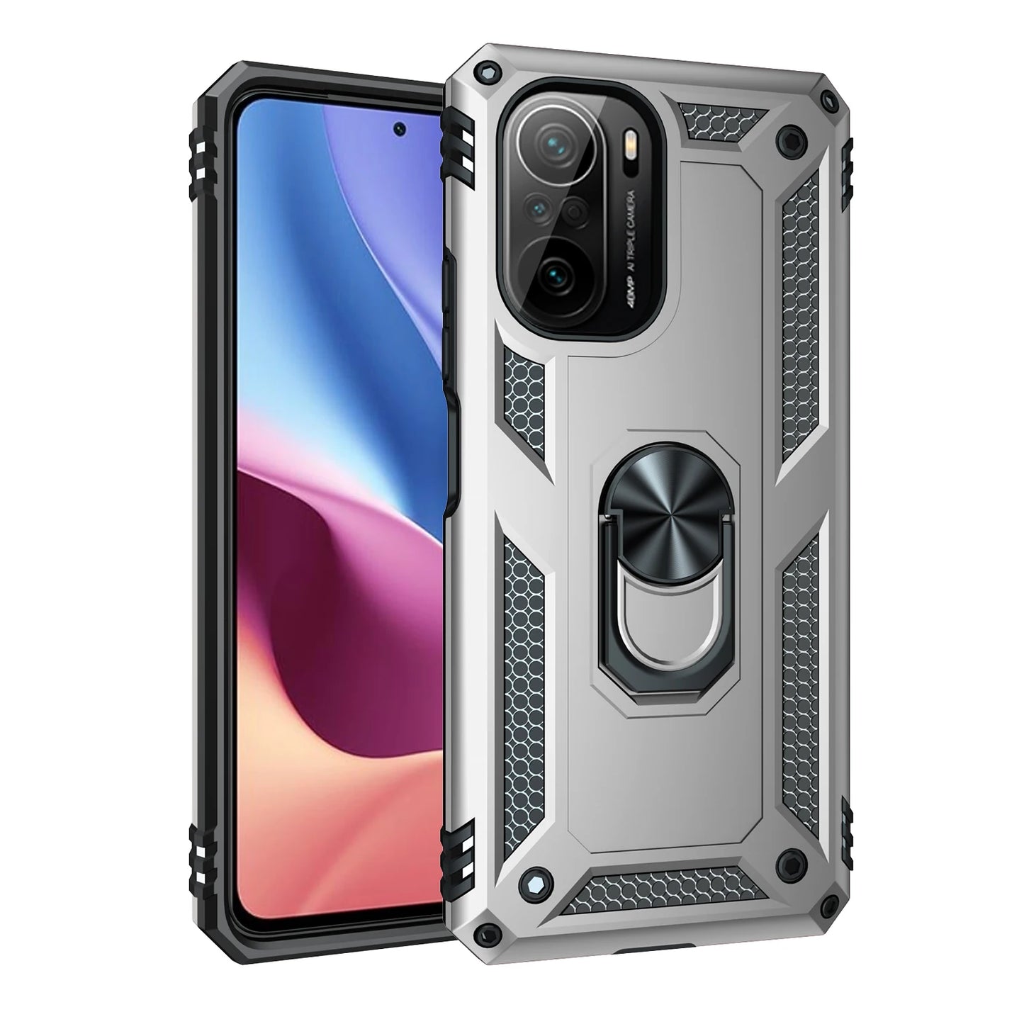 Cover Case for POCO F3 Armor Rugged Military Shockproof Ring Holder Magnet Phone Case for Xiaomi POCO F3 F 3 5G