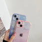 Super Shockproof Gradient Marble Bumper Phone Case For iPhone 14 11 12 13 15 Pro XS Max X XR Clear Soft Silicone Back Cover Case - Caseverse