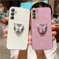 Butterfly Ring Holder Strap Case For Samsung Galaxy A05 A05S A14 A54 A04 A34 A24 M14 4G 5G Stand Cover - Caseverse