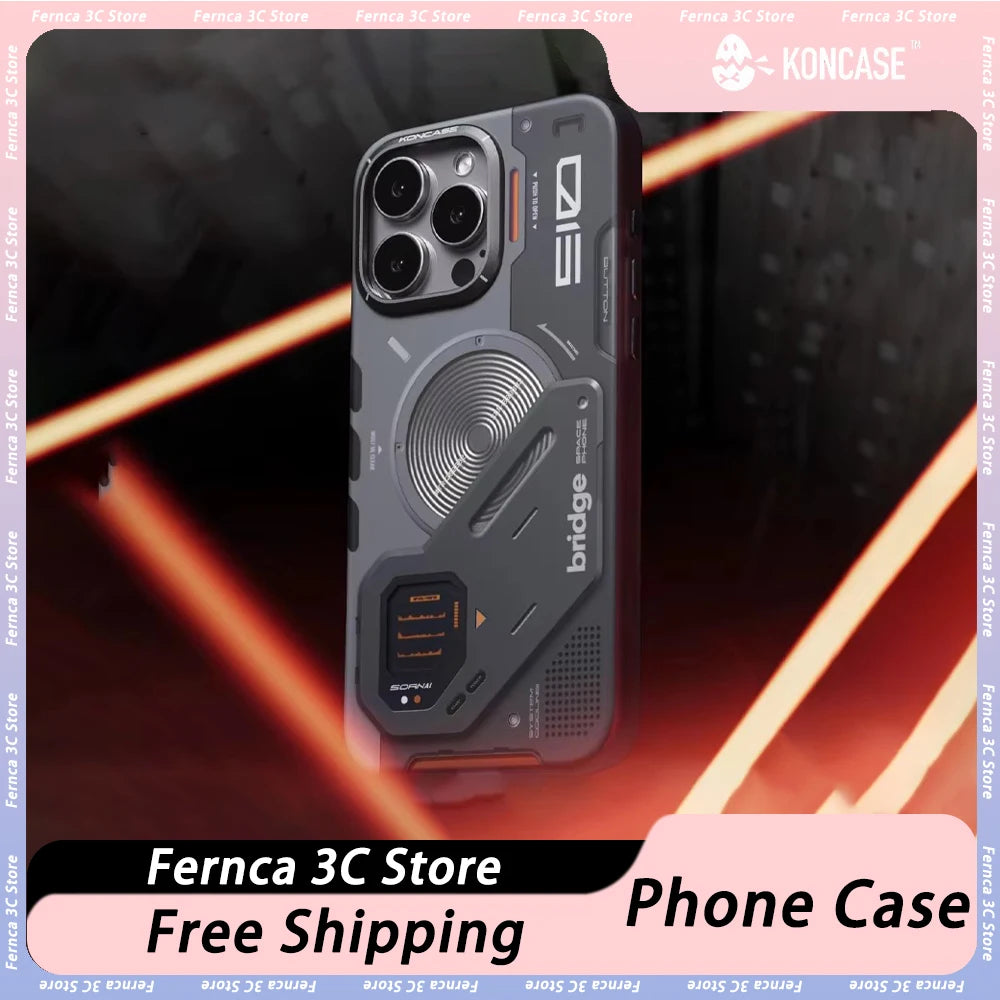KONCASE Phone Case Tpu Metal Button Magsafe Magnetic Case Phone Covers For Iphone 16 Pro Max Phone Protective Case Custom Gifts