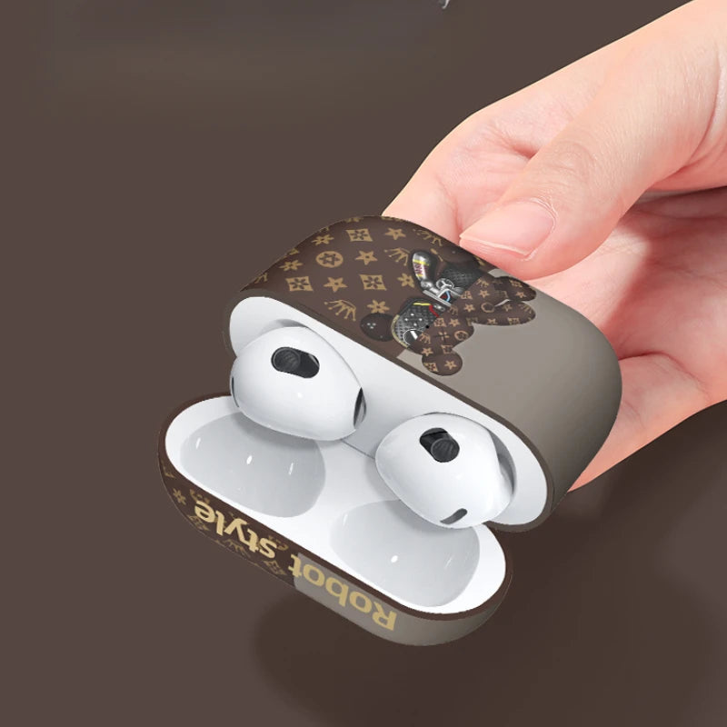 Cool Leather Grain Case for AirpPods Pro 2 Case Airpods 4 3 AirPods Pro Cover Apple Bluetooth Earphone Accessories