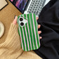 Fashion 2 in 1 Glossy Stripes Phone Case for iPhone 13 14 15 16 Pro Max Wave Edges Comfortable Touch Hard Slim Back Cover Shell