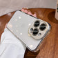 For iPhone 15 Pro Max Luxury Case Metal Camera Protection Transparent Armor Phone Cases for iPhone 12 13 14 Pro Max 14 Pro Plus