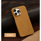 Retro Cowhide Phone Case for iPhone 16 15 13 14 Pro Max 16Pro 14Pro 15Pro Luxury Crazy Horse Genuine PULL-UP Leather Back Cover