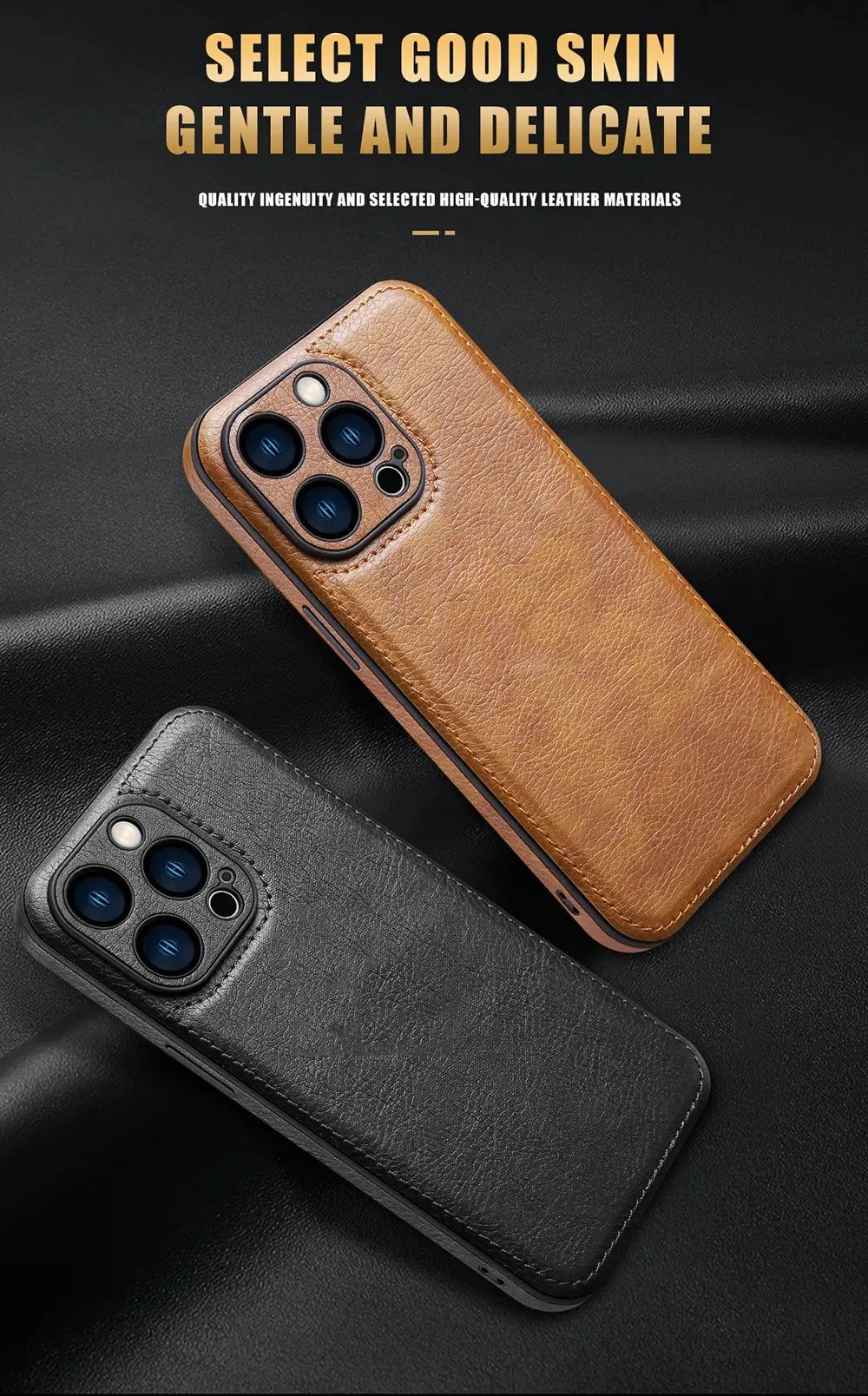 Soft Leather Case for iPhone 17 14 13 12 11 16 Pro Max XR 15 Plus Air Ultra Thin Lens Protection iphone16 16Pro Cover Coque