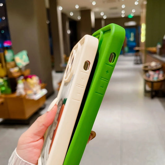 Candy Color Cute Cat Phone Case For iPhone 12 13 14