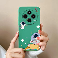 For Redmi 14C Phone Case Cartoon Astronaut Full Coverage Anti Drop Funda For Xiaomi Redmi 14 C Soft Liquid Silicone Bumper Capa