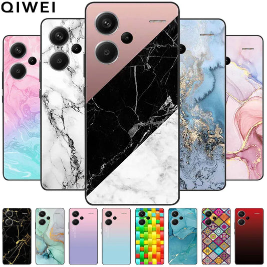 For Xiaomi Redmi Note 13 Pro+ Plus Case Fashion Marble Silicon Soft TPU Back Cover On Redmi Note 13 Pro Plus 5G Phone Cases Cool
