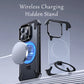 Aluminum Alloy Magnetic Stand Rimless Phone Case For iPhone 13 14 15 Pro Max 15Plus Metal Lens Shell  Frosted Matte Back Cover - Caseverse