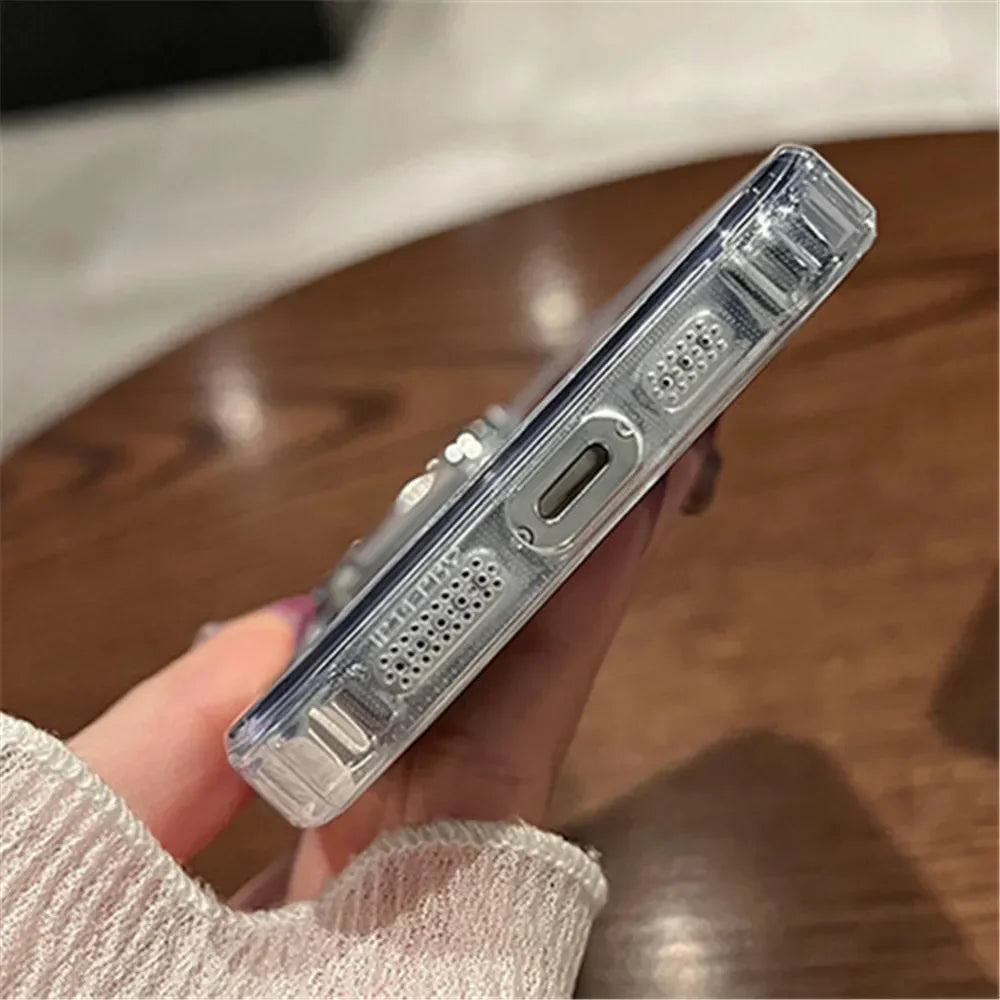 Luxury Acrylic Makeup Mirror Phone Case For iPhone 16 15 14 13 12 11 Pro Max XS X XR Plating Shockproof Back Cases Cover