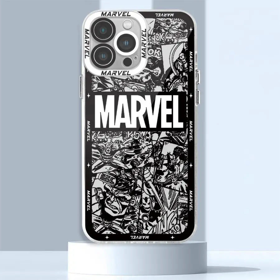 Marvel Logo Cover Phone Case for Motolora Moto G22 G32 G52 G71 G72 G73 Edge 40 Clear Soft TPU