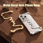 iPhone Phone Case Metal 3D Hollow Case For iPhone16 ProMax 14 15 Pro 16Plus  Aluminum Alloy Track Shell Air Bag Shockproof Cover