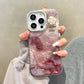 Fashion Glitter Laser Shiny Floral Marble Pattern Shell Case For iPhone 15 Pro Max 16 14 13 11 12 Shockproof Phone Cover Bumper - Caseverse