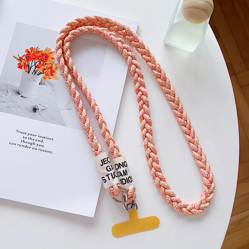 The Phone Case Lanyard Is A Long Cross-Body Braided Outdoor Mountain Rope And Can Be Worn On The Shoulder To Prevent Loss.