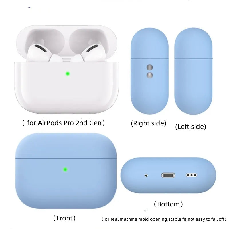 For AirPods Pro 2 2022 Earphone Case with Lanyard Anti-lost Cover [Front LED Visible]  for AirPods Pro 2 Silicone Case