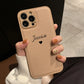 Personalized Customized Name Heart Phone Case for iPhone 16 15 14 13 Pro Max 12 11 X XS XR Design Leather Protective Back Cover - Caseverse