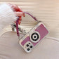 Creative Luxury 3D Retro Camera Phone Case for Iphone 15 14 13 12 11 Pro Max 14plus Cute Soft Tpu Phone Case Lanyard Back Cover - Caseverse