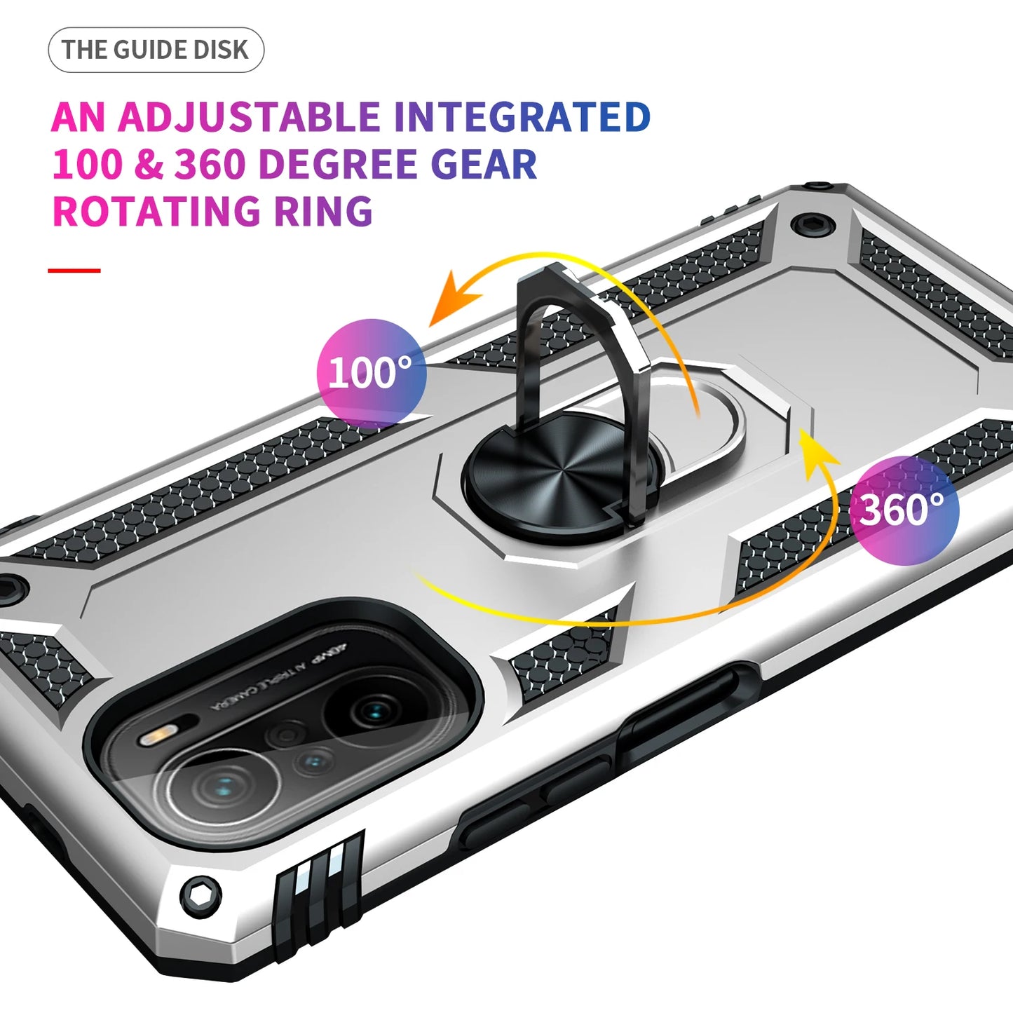 Cover Case for POCO F3 Armor Rugged Military Shockproof Ring Holder Magnet Phone Case for Xiaomi POCO F3 F 3 5G