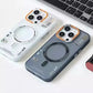 Matte Frosted Skin Feeling Magnetic Phone Case For iPhone 16 Pro Max 15 14 Magsafe Wireless Charge Back Metal Lens Frame Cover - Caseverse