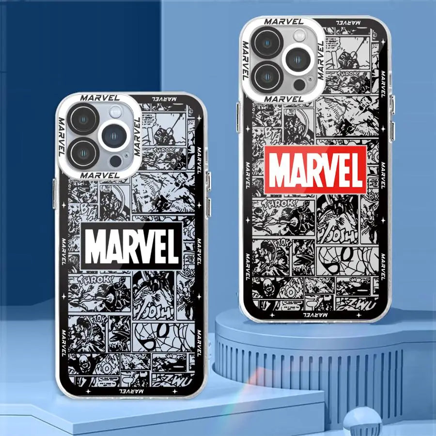 Marvel Logo Cover Phone Case for Motolora Moto G22 G32 G52 G71 G72 G73 Edge 40 Clear Soft TPU