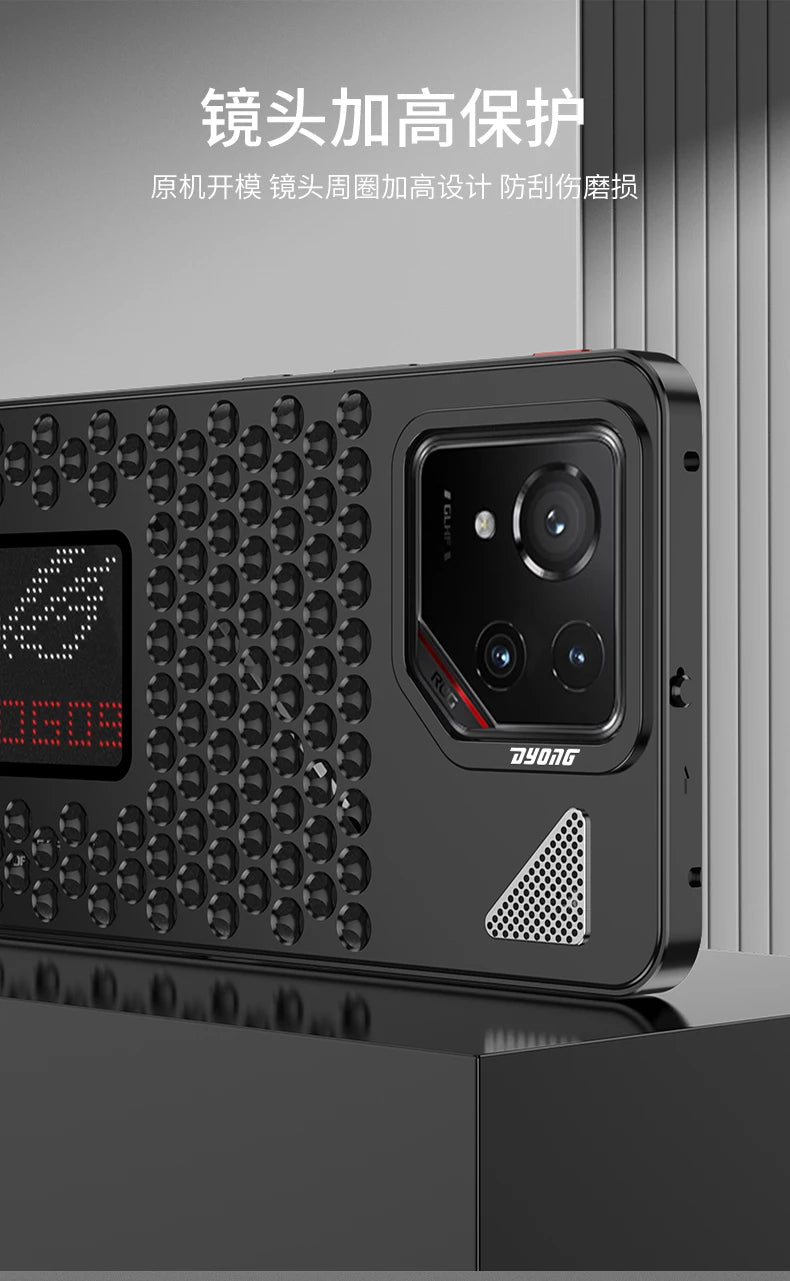 Case For ASUS ROG Phone 9 8 Pro Cover Aluminum Metal Copper Buckle Heat Dissipation Cases For Rog Phone9 Rog9 Rog8 Bumper Funda