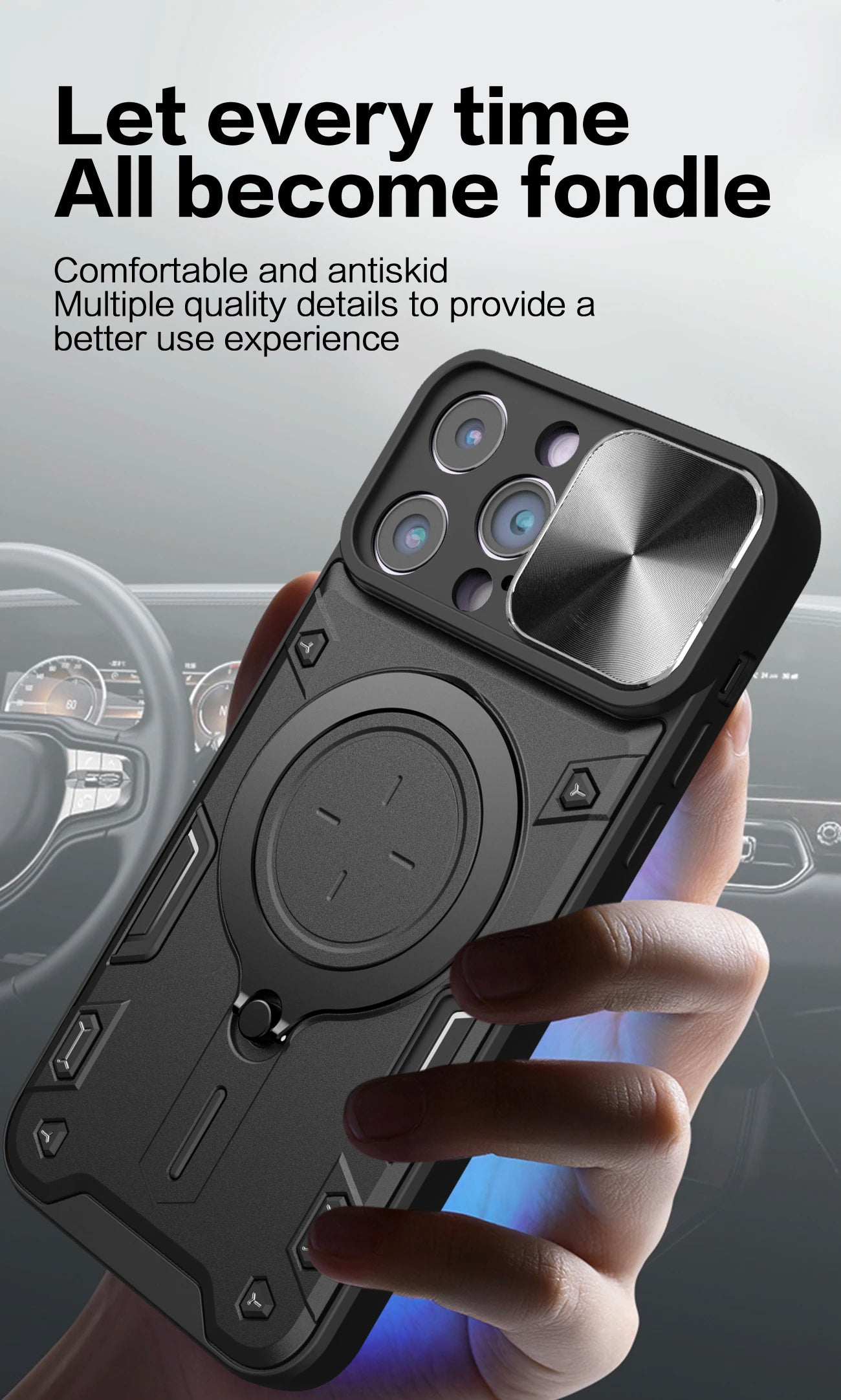 Phone Case Shell For iPhone 11 Pro Max 12 Pro Max Built in Kickstand Protective Military Grade Drop Tested Back Cover - Caseverse