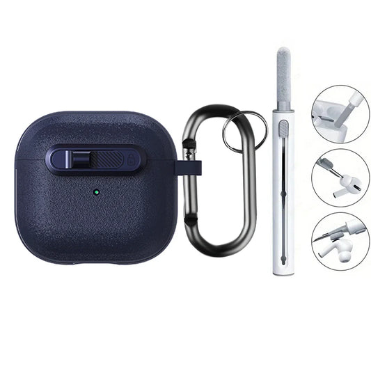 Frosted Earphone Case for Apple Airpods 4 with Cleansing Sets Wireless Headset Cover Magnetic Horizontal Lock Protective Covers