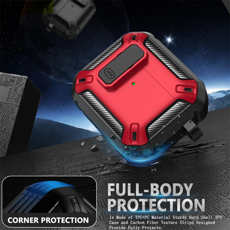 New for AirPods 3rd Gen Case Cover with Cleaner Kit Carbon fiber switch headphone case for Apple AirPods 3 2021 Charging Cases