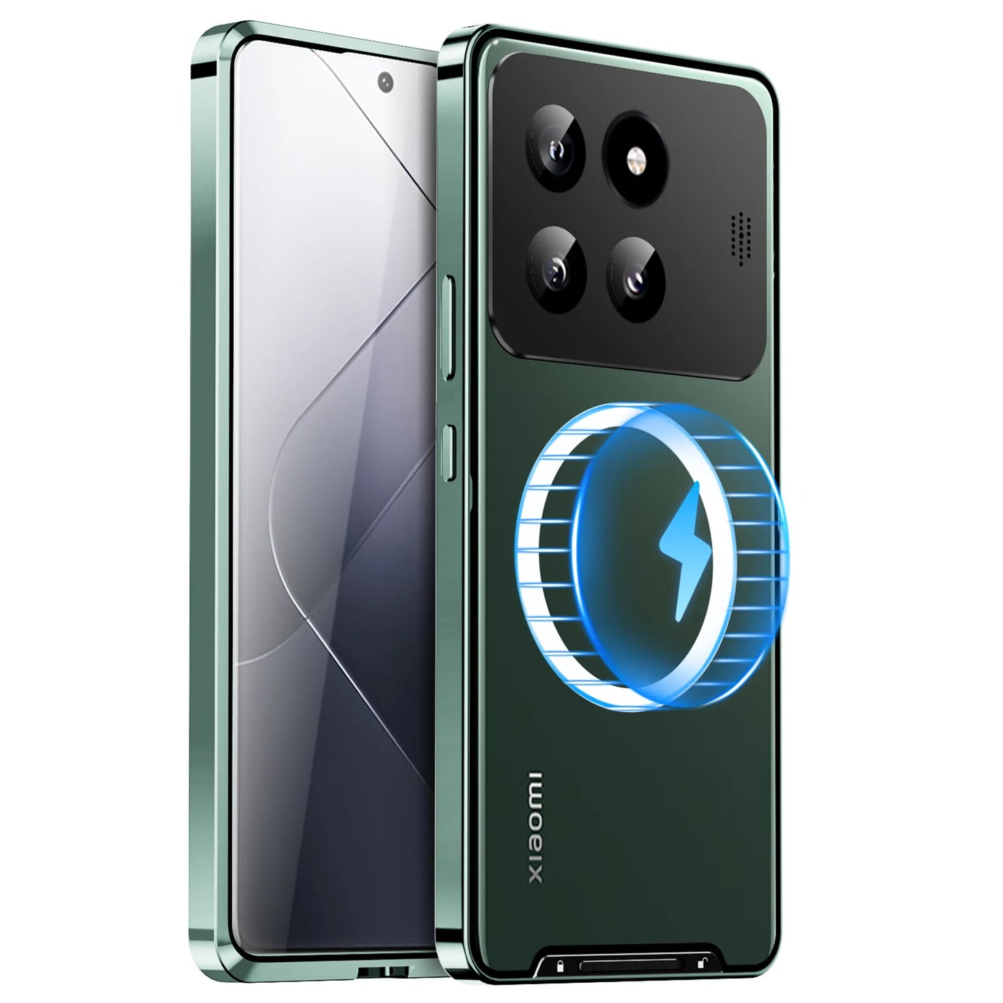 Aluminum Alloy Metal Phone Case For Xiaomi 14pro Xiaomi 13T Pro Aromatherapy Magnetic Magic Shield Anti-fall Protective Case