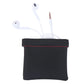 New Black Mini Hard Headphone Case Portable Earbuds Pouch box PU Leather Earphone Storage Bag Protective USB Cable Organizer