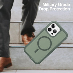 Matte Anti-slip Rugged Armor magnetic phone case for iPhone 15 14 13 12 11 Pro Max magsafe charging shockproof Hybrid hard cover