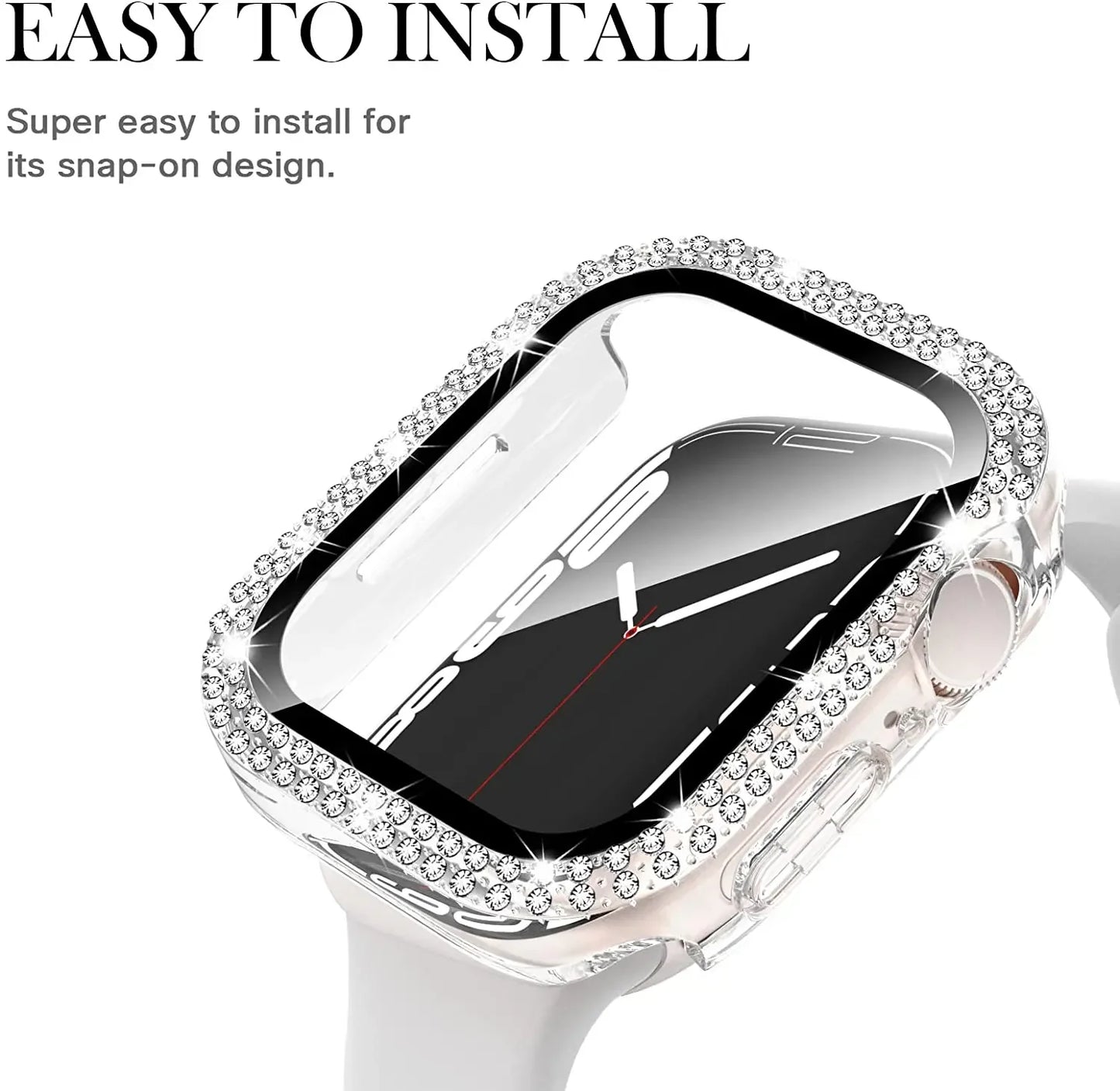 Diamond Bumper Protective Case for Apple Watch Cover Series 7 6 SE 5 4 3 38MM 42 MM For Iwatch 45mm 41mm 40mm 44 mm